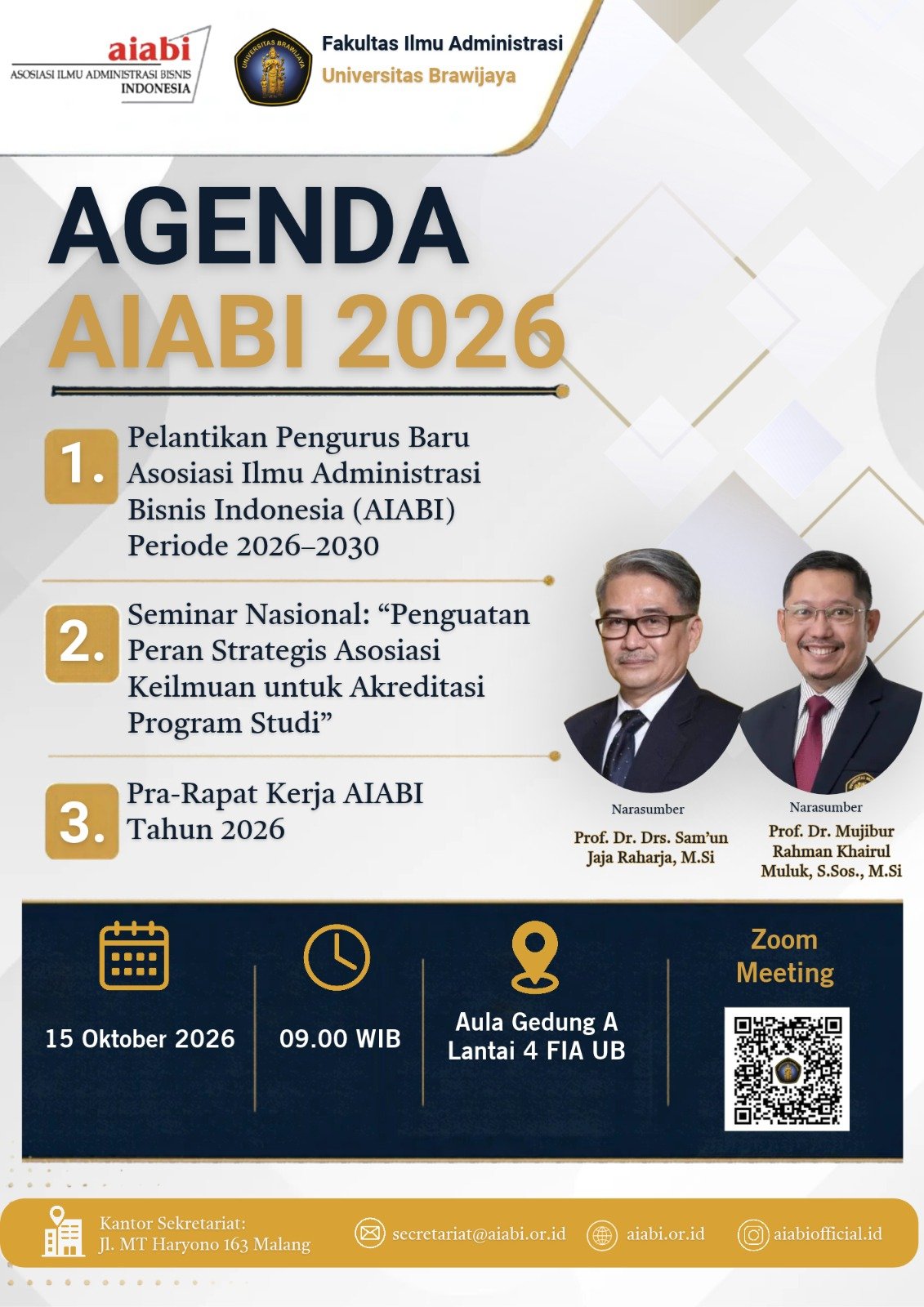 Agenda AIABI 2026: Pelantikan Pengurus, Seminar Nasional, dan Pra-Raker